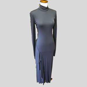 BCBG Maxazria Gray Turtleneck Long Dress